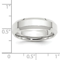 14KW 6mm Bevel Edge Comfort Fit Band-WBEC060