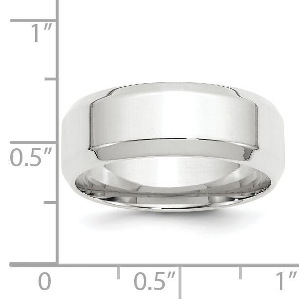 14KW 8mm Bevel Edge Comfort Fit Band-WBEC080