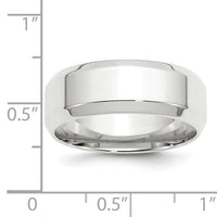 14KW 8mm Bevel Edge Comfort Fit Band-WBEC080