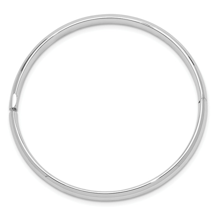 14k 3/16 White Gold Hinged Baby Bangle-WBP3/16