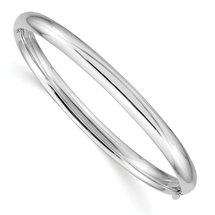 14k 3/16 White Gold Hinged Baby Bangle-WBP3/16