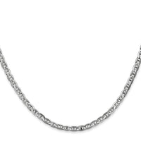 14k White Gold 3mm Concave Anchor Chain-WCA080-16