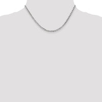 14k White Gold 3mm Concave Anchor Chain-WCA080-16