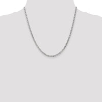 14k White Gold 3mm Concave Anchor Chain-WCA080-20
