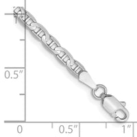 14k White Gold 3mm Concave Anchor Chain-WCA080-7