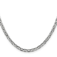 14k White Gold 3.75mm Concave Anchor Chain-WCA100-24