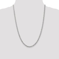14k White Gold 3.75mm Concave Anchor Chain-WCA100-24