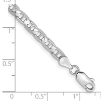 14k White Gold 3.75mm Concave Anchor Chain-WCA100-8