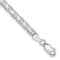 14k White Gold 3.75mm Concave Anchor Chain-WCA100-7