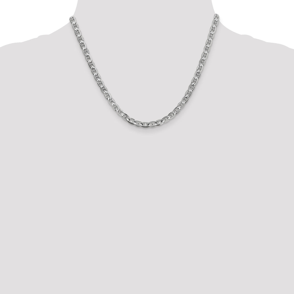 14k White Gold 4.5mm Concave Anchor-WCA120-18