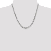 14k White Gold 4.5mm Concave Anchor Chain-WCA120-20