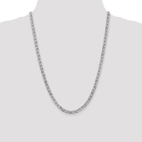 14k White Gold 4.5mm Concave Anchor Chain-WCA120-24