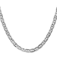 14k White Gold 5.25mm Concave Anchor Chain-WCA140-20