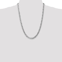 14k White Gold 5.25mm Concave Anchor Chain-WCA140-24