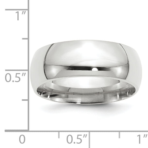 14KW 8mm Standard Comfort Fit Wedding Band-WCF080