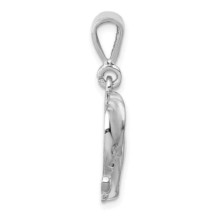 14k White Gold Elephant Charm-WCH100