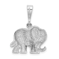 14k White Gold Elephant Charm-WCH100