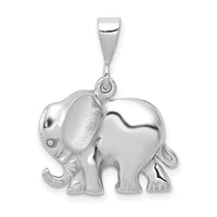 14k White Gold Elephant Charm-WCH100