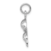 14k White Gold Dolphin Charm-WCH107