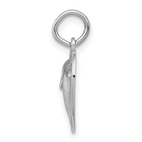 14k White Gold Dolphin in Heart Charm-WCH109