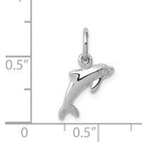 14k White Gold Dolphin Charm-WCH111