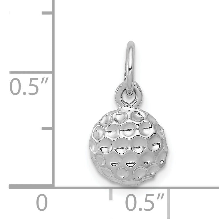 14k White Gold Golf Ball Charm-WCH123