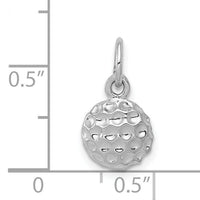 14k White Gold Golf Ball Charm-WCH123