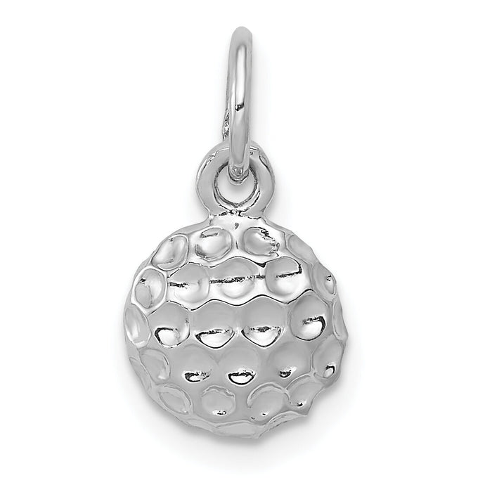 14k White Gold Golf Ball Charm-WCH123