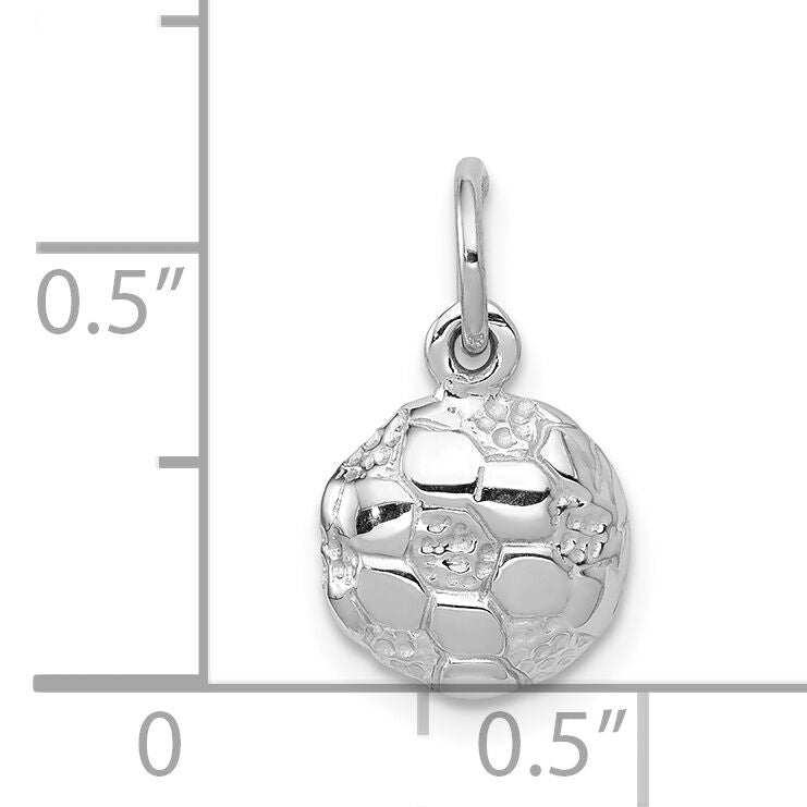 14k White Gold Soccer Ball Charm-WCH130