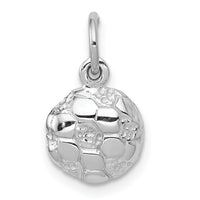14k White Gold Soccer Ball Charm-WCH130