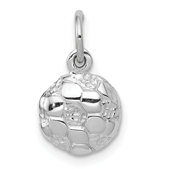 14k White Gold Soccer Ball Charm-WCH130