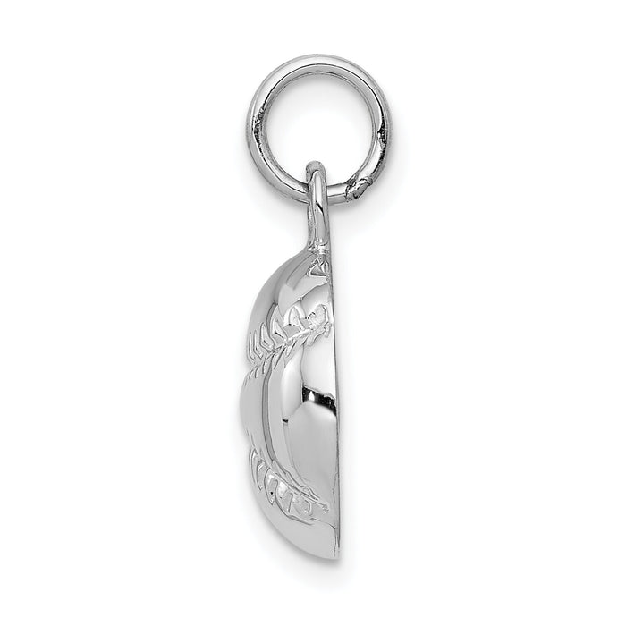 14k White Gold Baseball Charm-WCH132