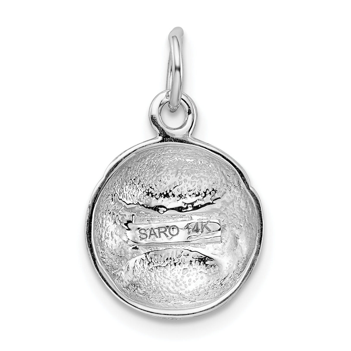 14k White Gold Baseball Charm-WCH132
