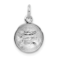 14k White Gold Baseball Charm-WCH132