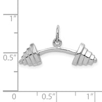 14k White Gold Barbell Charm-WCH133