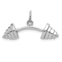 14k White Gold Barbell Charm-WCH133