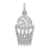 14k White Gold Basketball Charm-WCH136