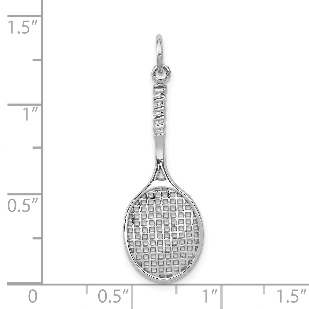 14k White Gold Tennis Racquet Charm-WCH137