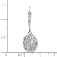 14k White Gold Tennis Racquet Charm-WCH137
