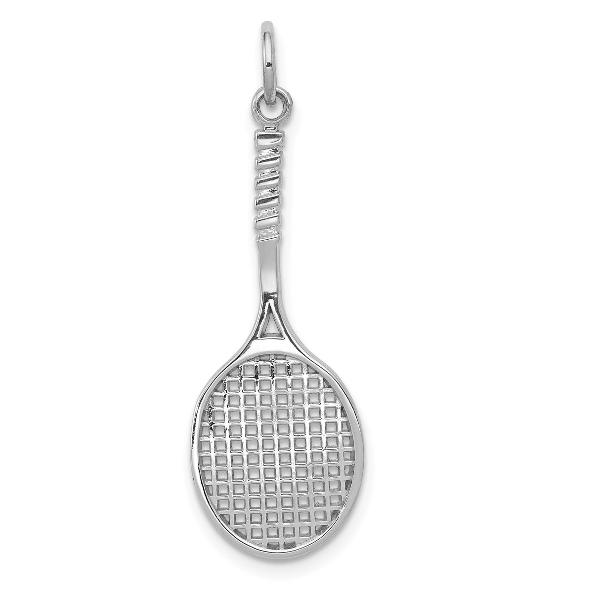 14k White Gold Tennis Racquet Charm-WCH137