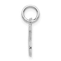 14KW White Gold Casted Script Letter C Initial Charm-WCH138-C