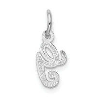 14KW White Gold Casted Script Letter G Initial Charm-WCH138-G