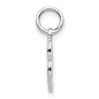 14KW White Gold Casted Script Letter L Initial Charm-WCH138-L