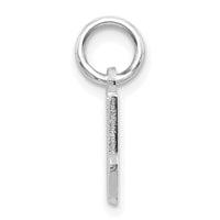 14KW White Gold Casted Script Letter M Initial Charm-WCH138-M