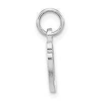 14KW White Gold Casted Script Letter O Initial Charm-WCH138-O