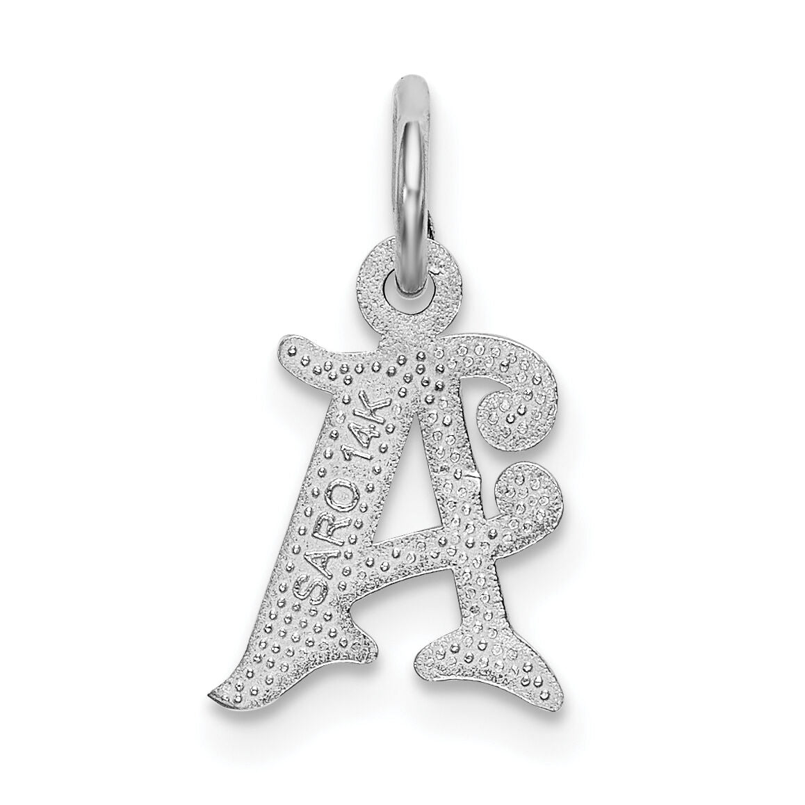 14KW Diamond-cut Letter A Initial Charm-WCH139-A