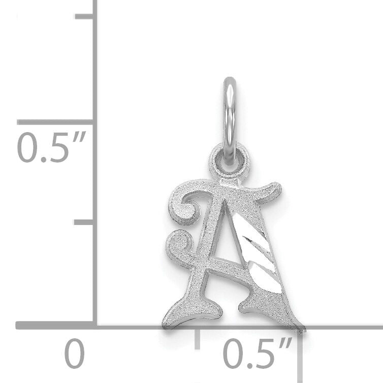 14KW Diamond-cut Letter A Initial Charm-WCH139-A