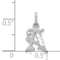 14KW Diamond-cut Letter A Initial Charm-WCH139-A