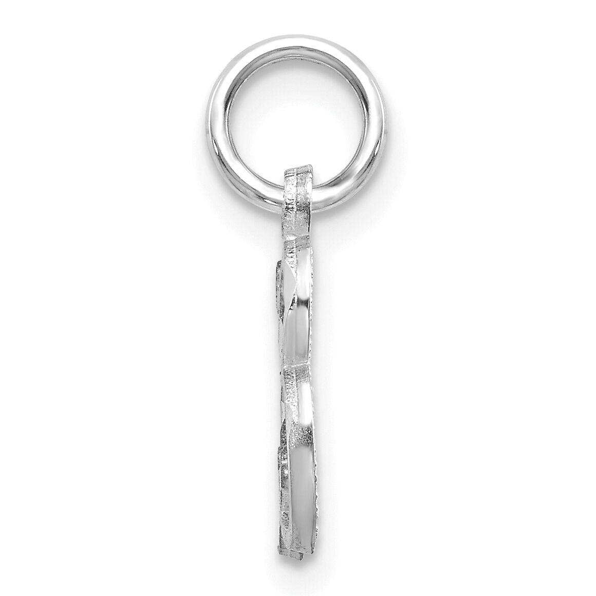 14KW Diamond-cut Letter B Initial Charm-WCH139-B