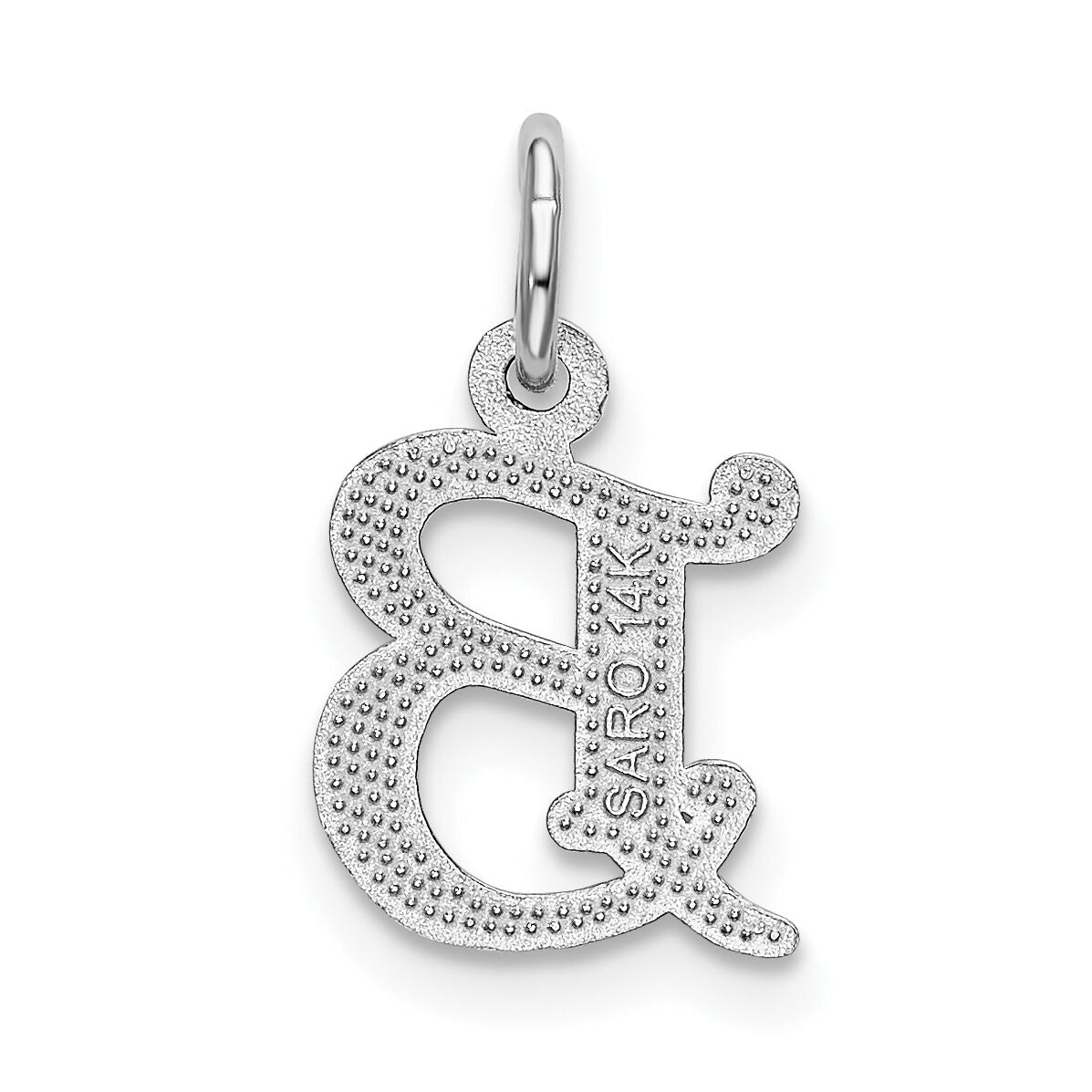14KW Diamond-cut Letter B Initial Charm-WCH139-B